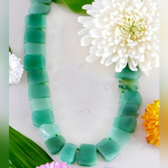 NWT Katherine Winters Genuine Adventurine Sterling Silver Amita Necklace - Picture 4 of 14